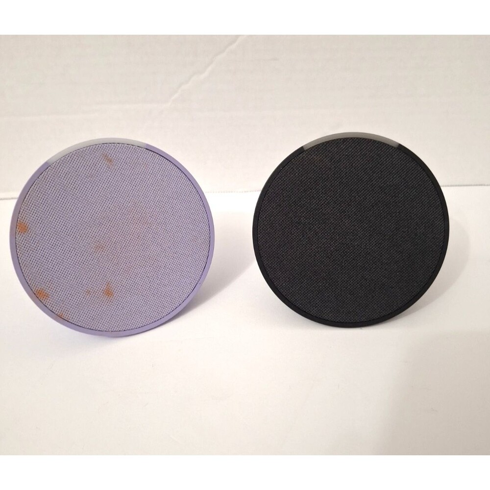 Lot of 2 Amazon Echo Pop Smart Bluetooth Speakers 2023 Lavender & Black NO CORDS